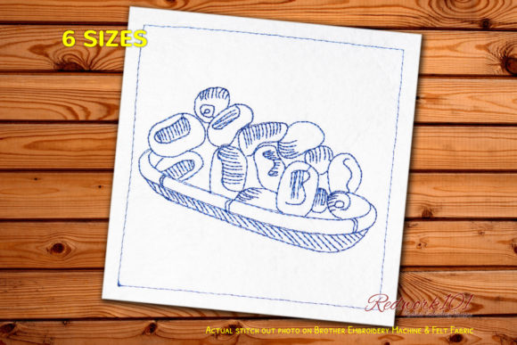Dates Fruits in Bowl Bluework Review for Holiday Embroidery
