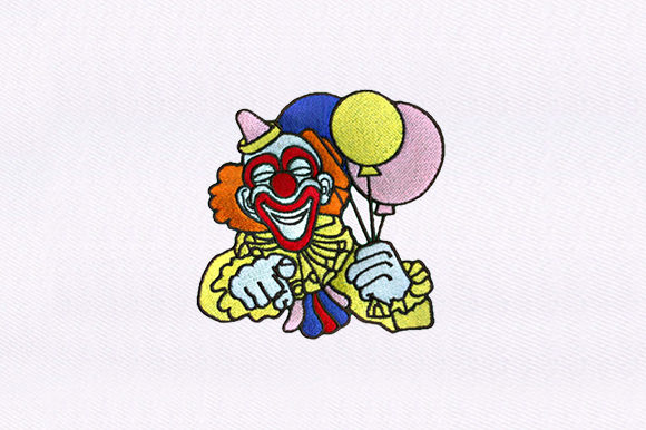 Friendly Clown – A Circus Embroidery Design for Craft Fair Success