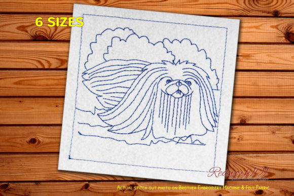 Hairy Pekingese Dog Redwork – A Seller's Review