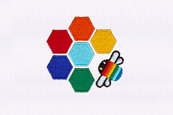 Honeycomb and Bee Embroidery